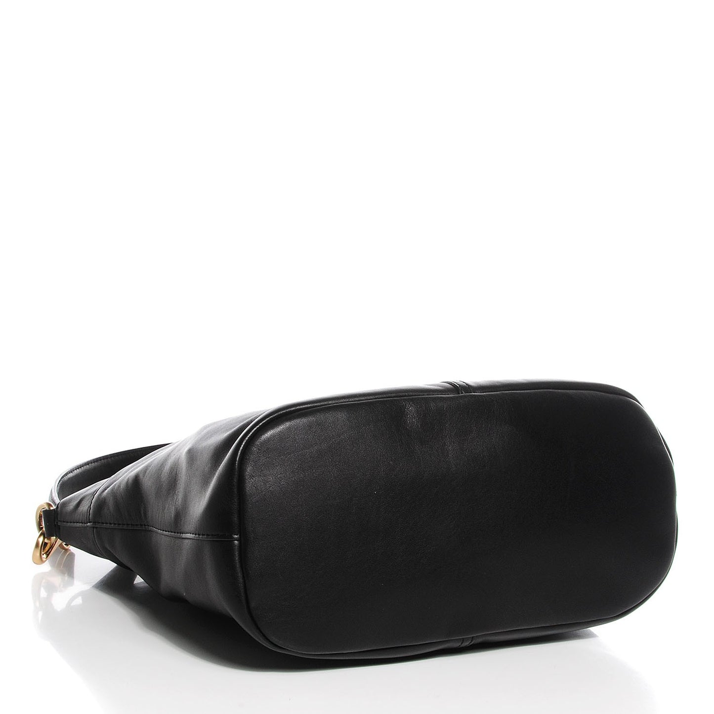 Calfskin Medium Zip Tote Black