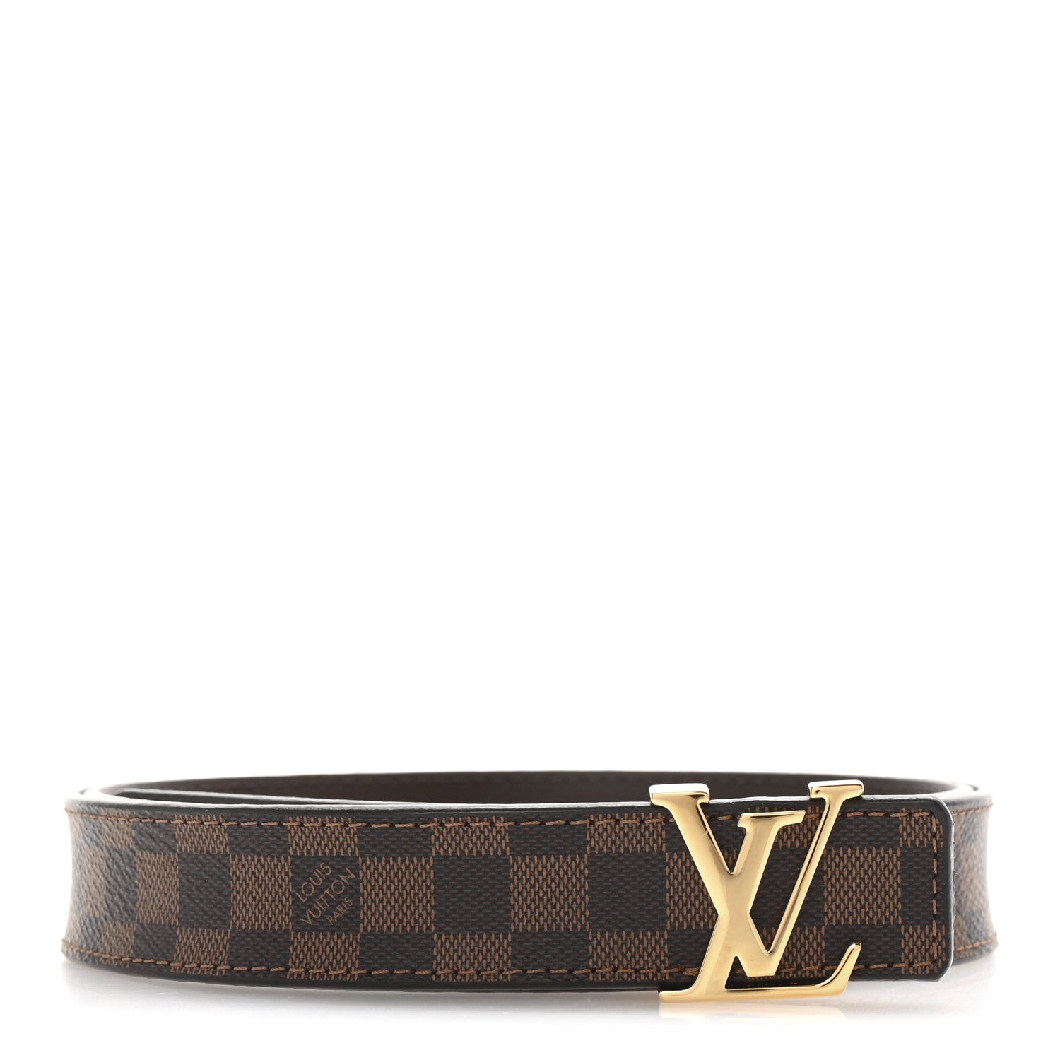 Louis Vuitton Mini Damier Ebene 25mm LV Initiales Belt 85 34 1 of 7