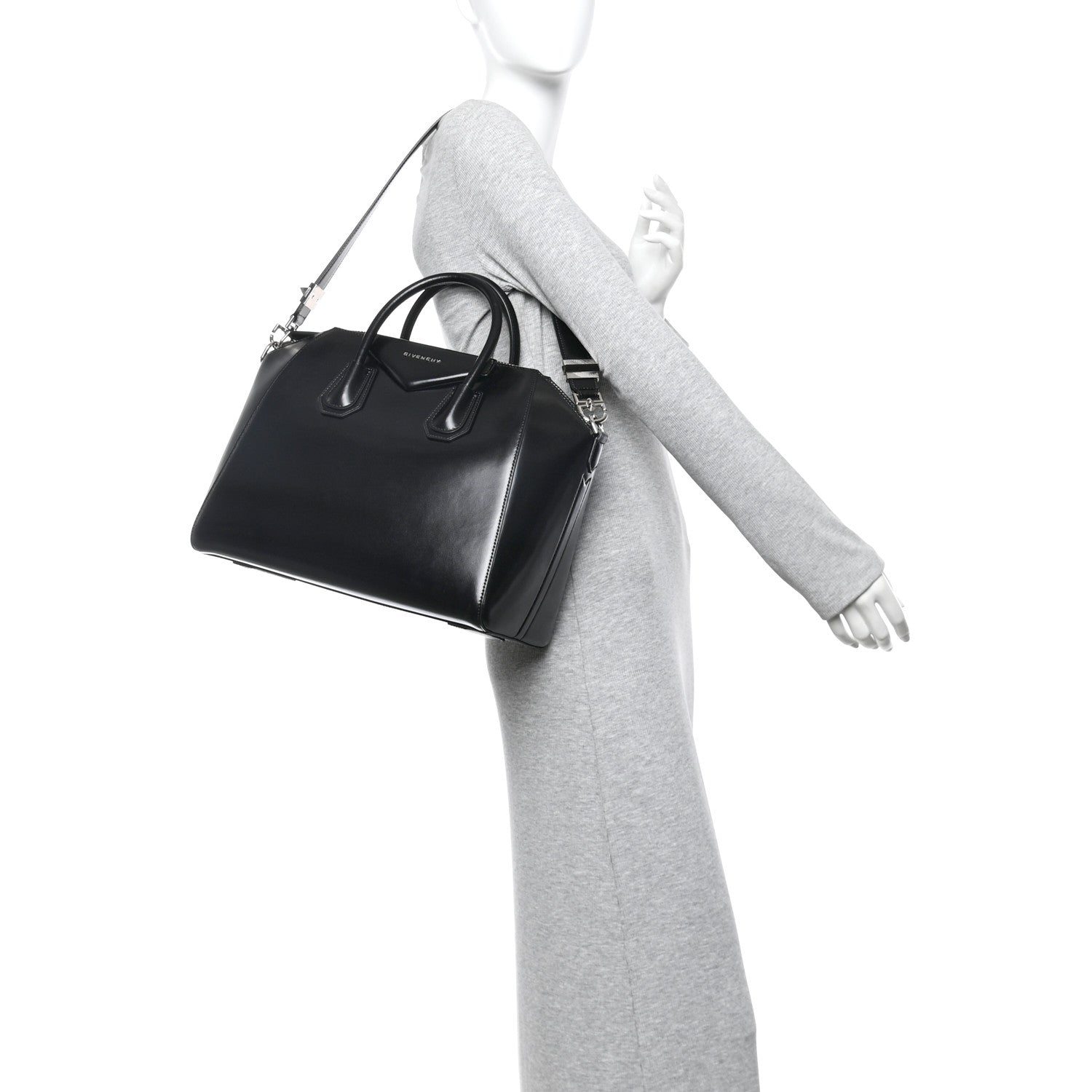 Givenchy Shiny Lord Calfskin Medium Antigona Black 2 of 10