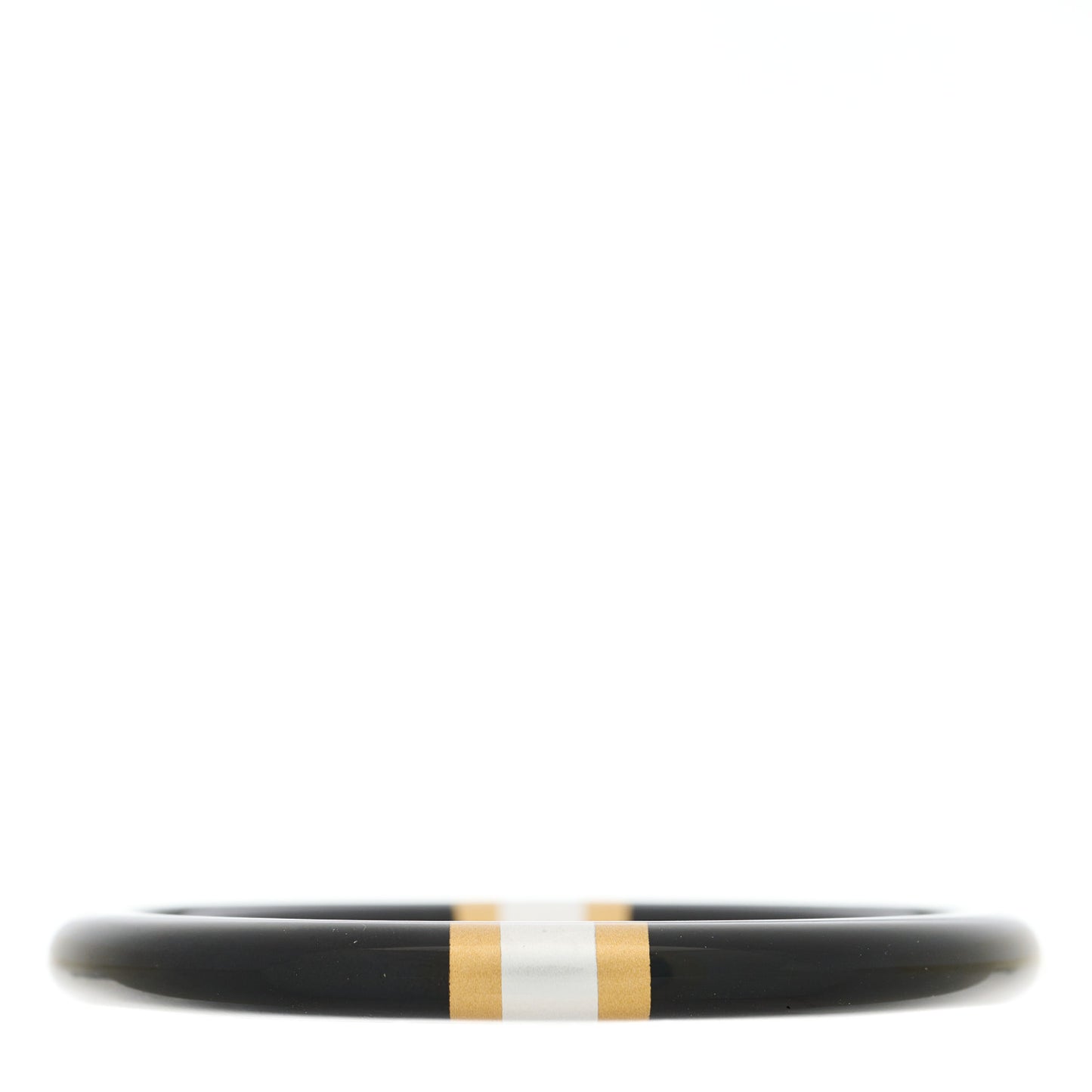 Lacquered Wood H Equipe PM Bangle Bracelet T1 Black