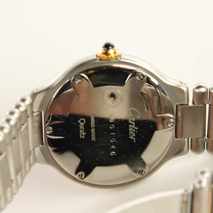 Cartier Stainless Steel 18K Yellow Gold 28mm Must De 21 Quartz Watch 5 of 6