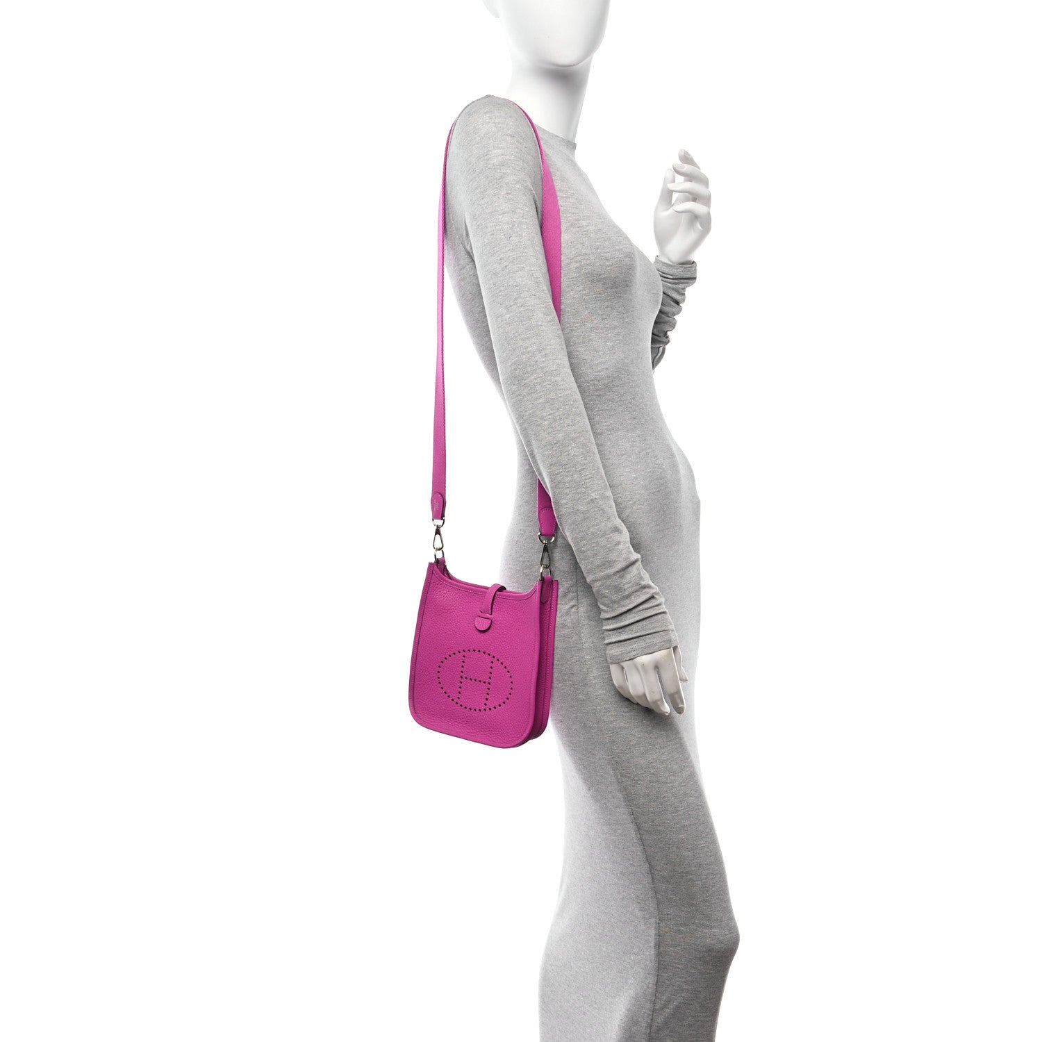 Hermes Taurillon Clemence Evelyne TPM Magnolia 2 of 11