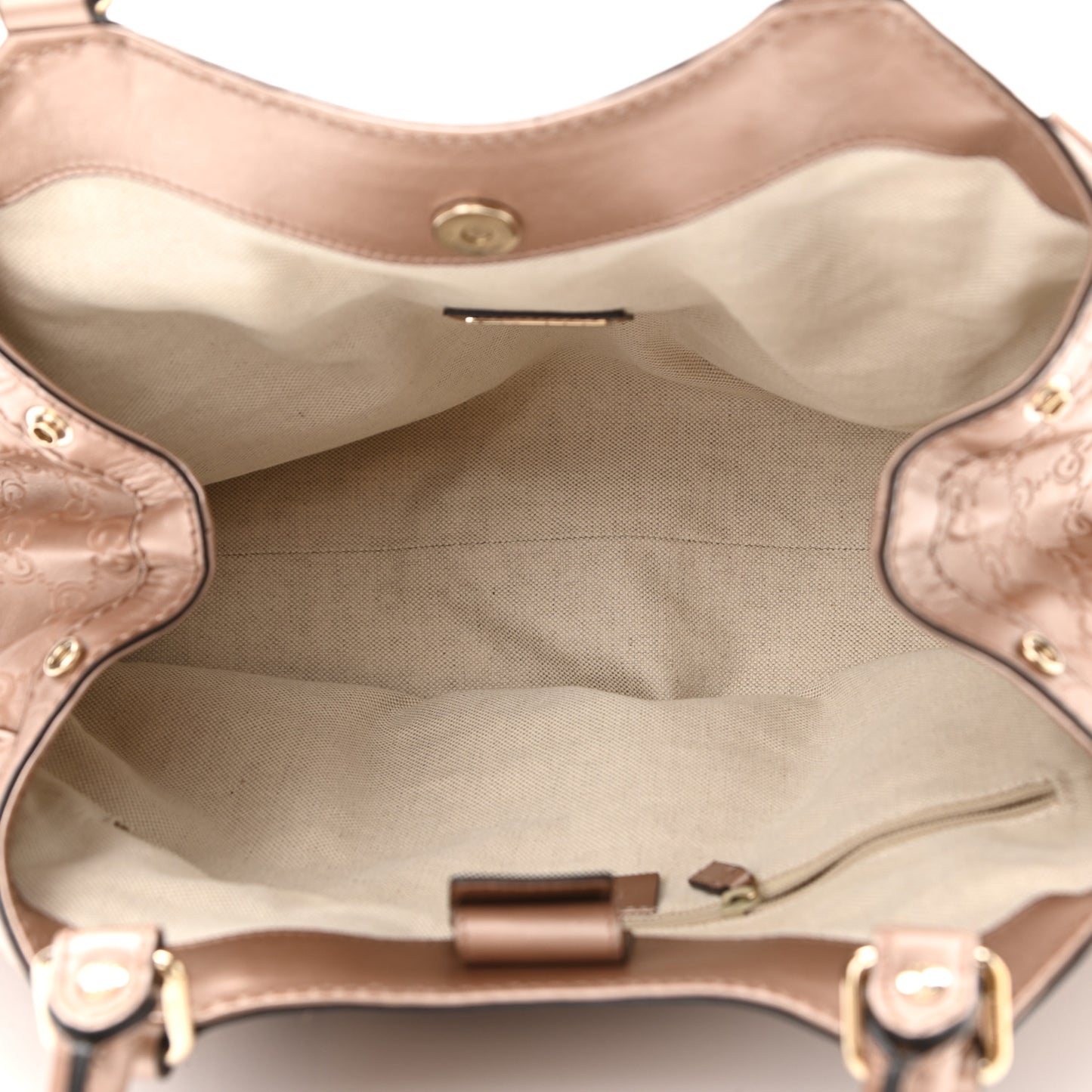 Metallic Guccissima Medium Sukey Tote Dusty Rose