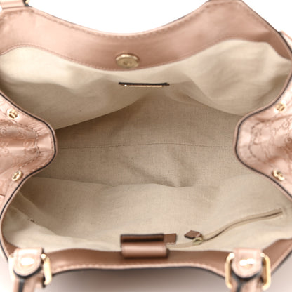 Gucci Metallic Guccissima Medium Sukey Tote Dusty Rose 5 of 11