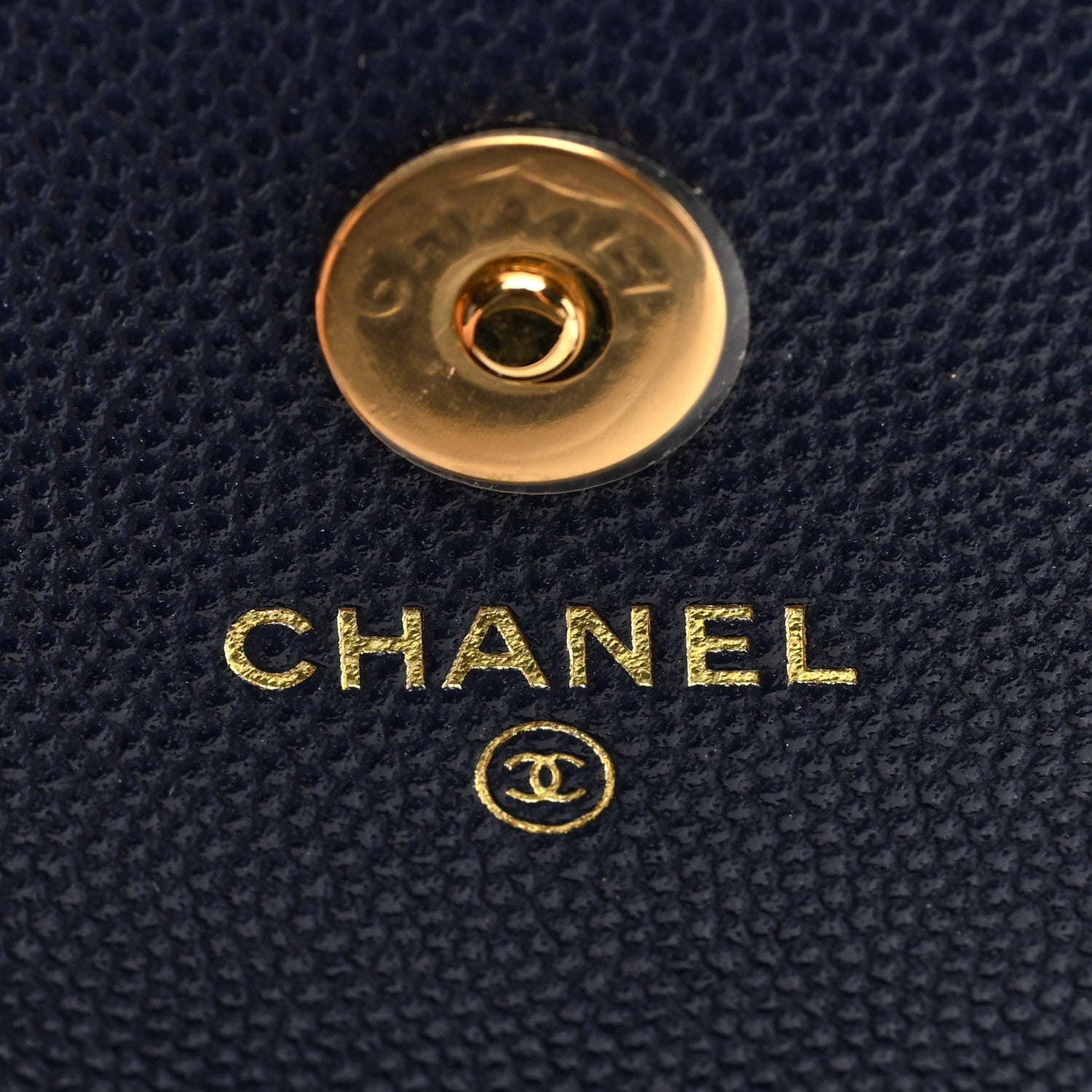 Chanel Caviar Quilted Pocket Twins Clutch With Chain Navy Blue 6 of 11