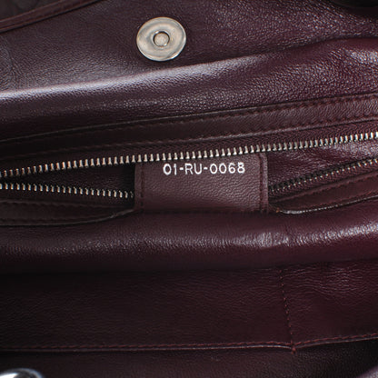 Christian Dior Lambskin Cannage Dior Soft Shopper Tote Burgundy 8 of 8