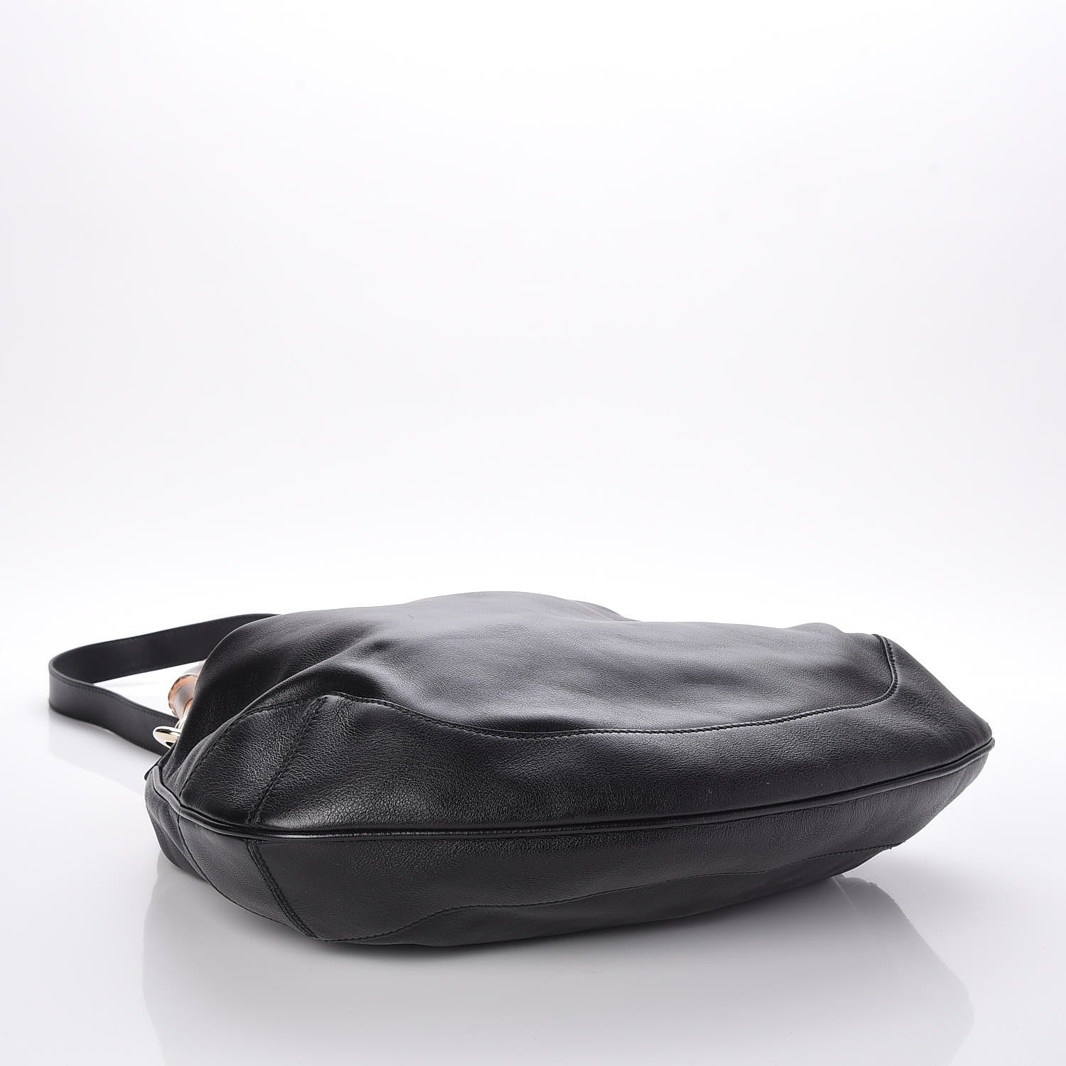 Gucci Calfskin Medium Peggy Bamboo Handle Hobo Black 4 of 7