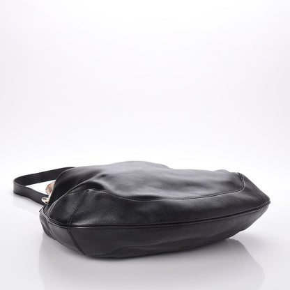 Gucci Calfskin Medium Peggy Bamboo Handle Hobo Black 4 of 7