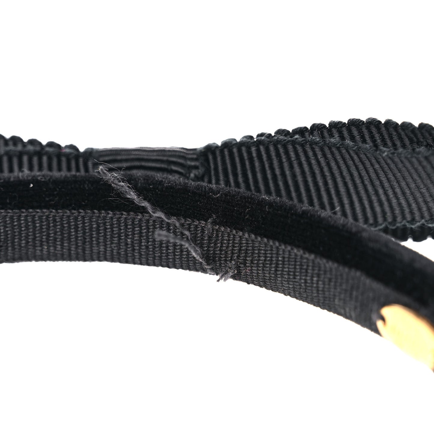 Velvet Grosgrain Interlocking G Bow Headband Black
