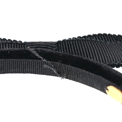 Gucci Velvet Grosgrain Interlocking G Bow Headband Black 7 of 7