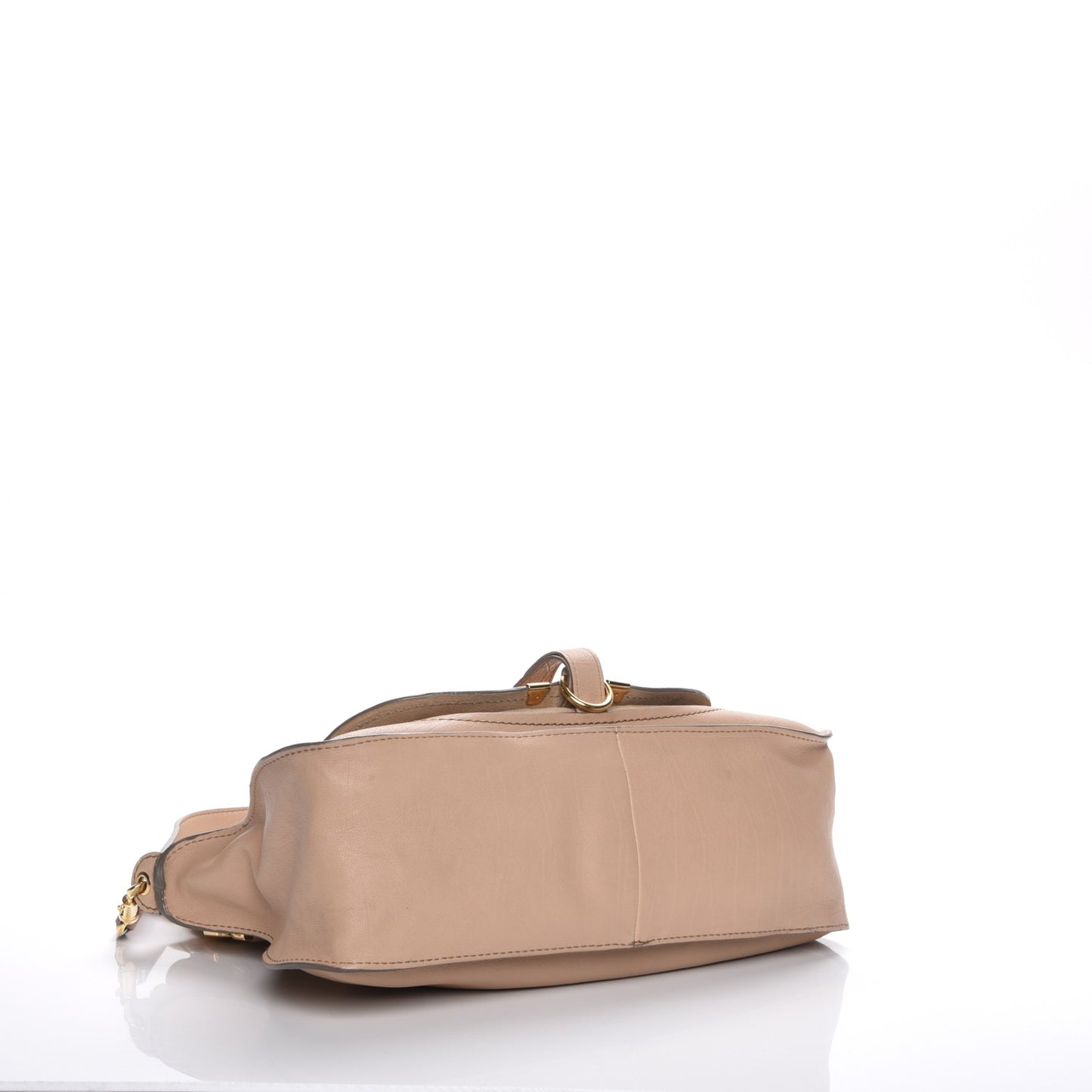 Calfskin Medium Marcie Nude Satchel Natural