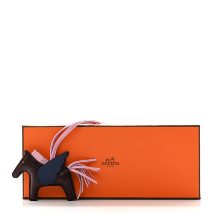 Hermes Milo Lambskin Grigri Rodeo Pegase Horse Bag Charm PM Rouge Sellier Mauve Sylvestre Bleu Saphir 6 of 6