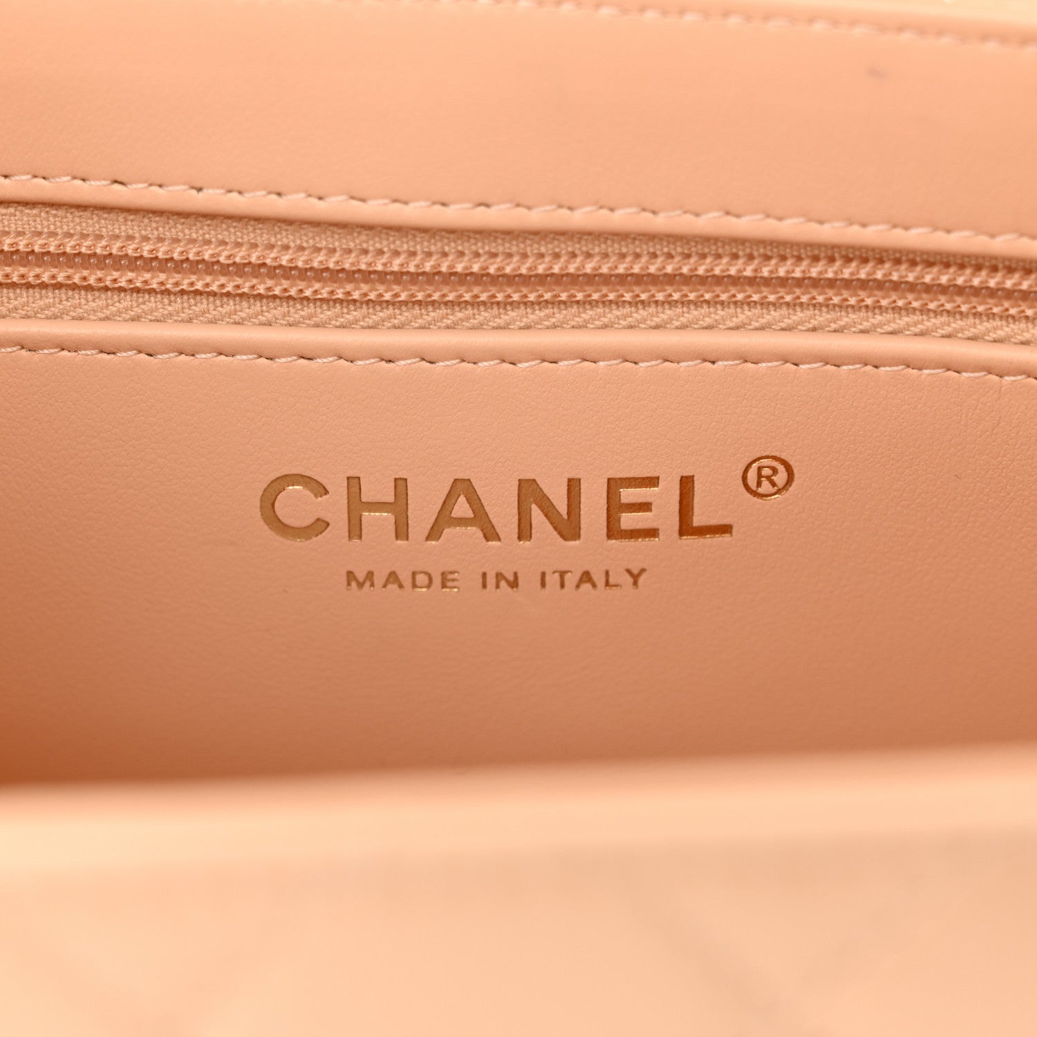Chanel Shiny Aged Calfskin Quilted Nano Kelly Shopper Beige 6 of 10