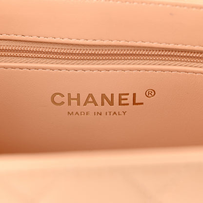 Chanel Shiny Aged Calfskin Quilted Nano Kelly Shopper Beige 6 of 10