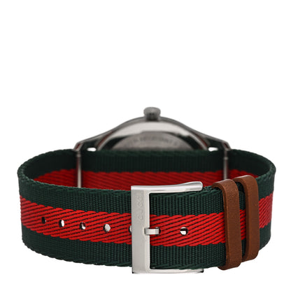 Gucci Stainless Steel Nylon 38mm Le Marche Des Merveilles Bee Quartz Watch Green 3 of 4