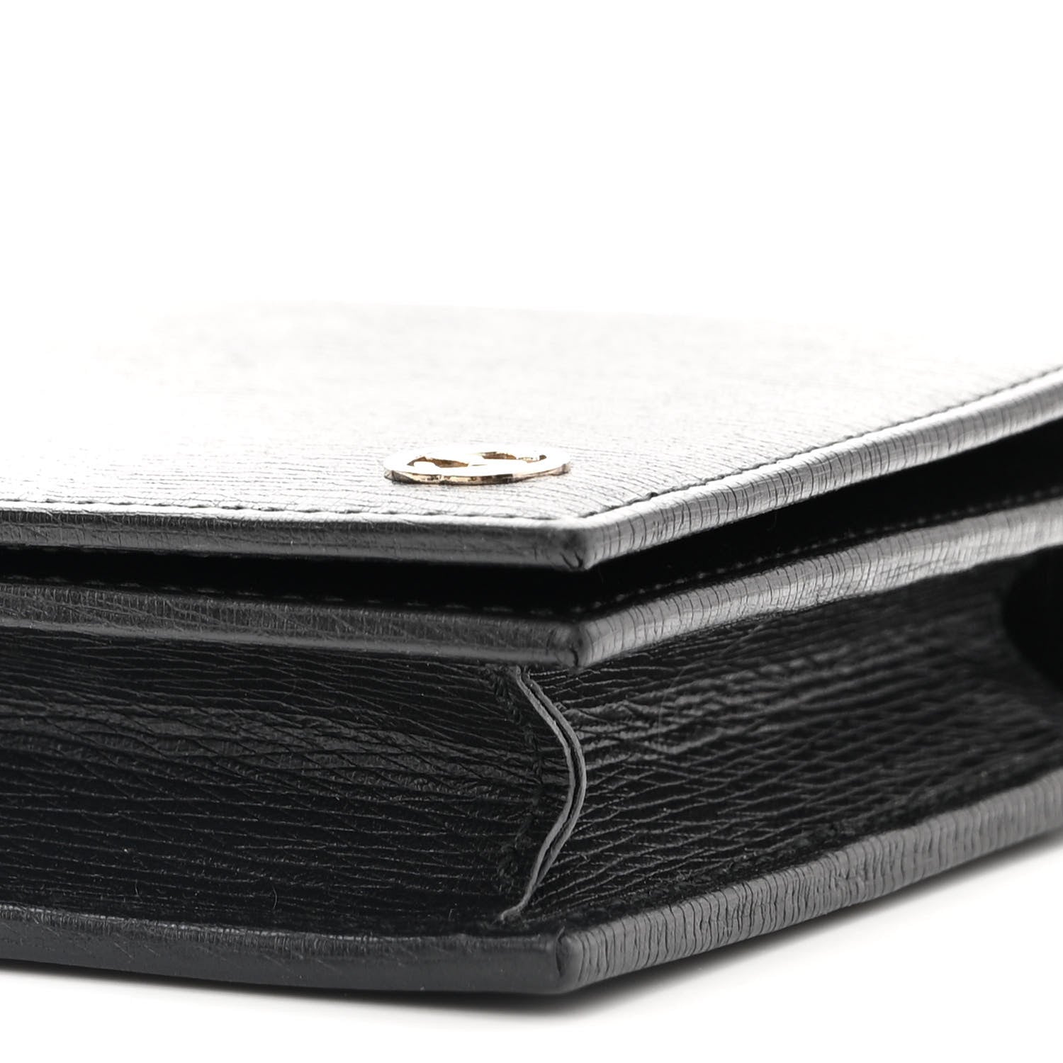 Gucci Textured Calfskin Medium Betty Chain Wallet Black 7 of 8