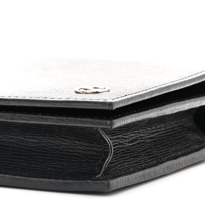 Gucci Textured Calfskin Medium Betty Chain Wallet Black 7 of 8