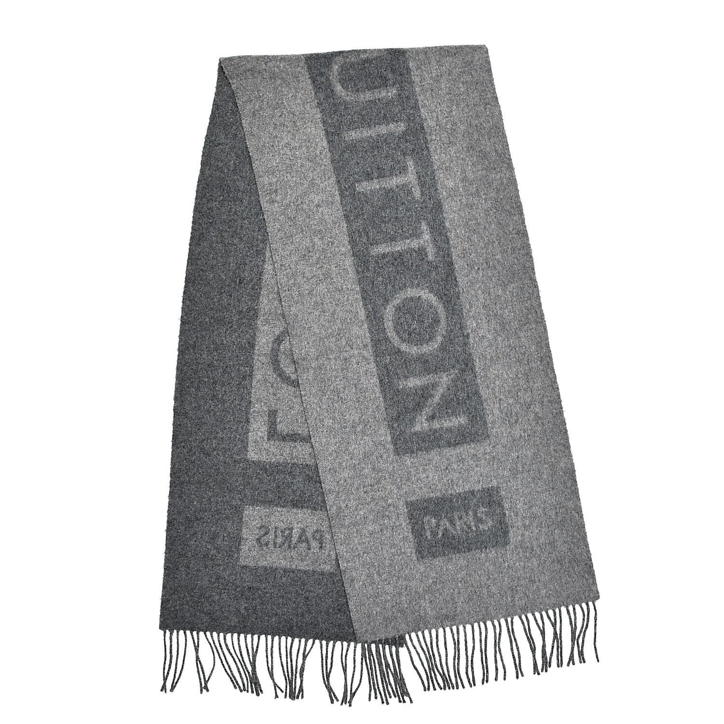 Cashmere Baroda Fringe Scarf Grey