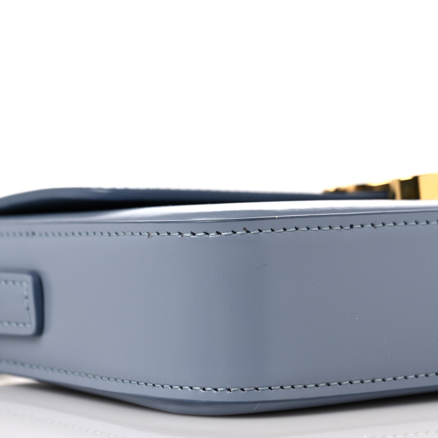 Celine Shiny Calfskin Triomphe Shoulder Bag Arctic Blue 7 of 9