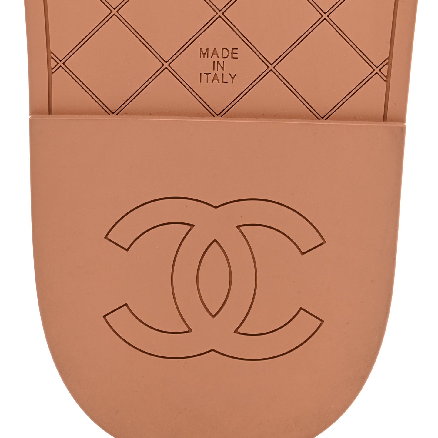 Lambskin Quilted CC Mules Sandals 38 Brown