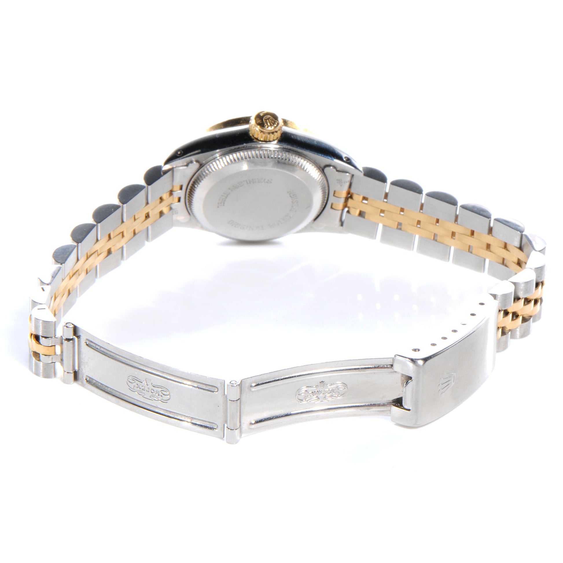 Rolex Stainless Steel 18K Yellow Gold Diamond Oyster Perpetual Watch 4 of 6