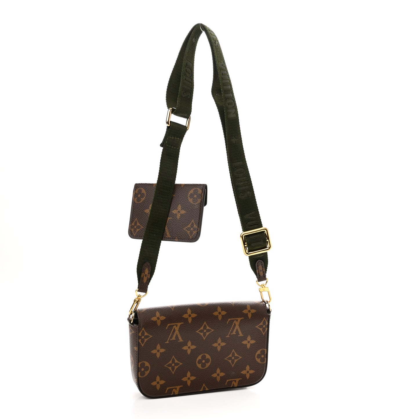 Monogram Felicie Strap & Go Kaki