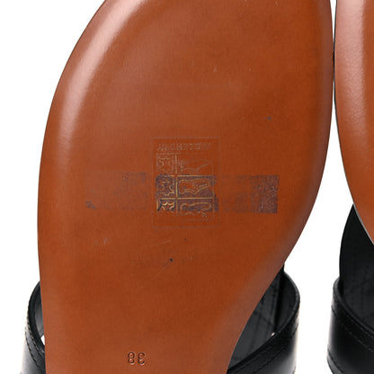 Christian Dior Calfskin 30 Montaigne Thong Sandals 38 Black 8 of 9