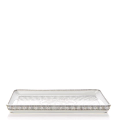 Hermes Porcelain Mosaique Au 24 Sushi Plate Platine 3 of 8