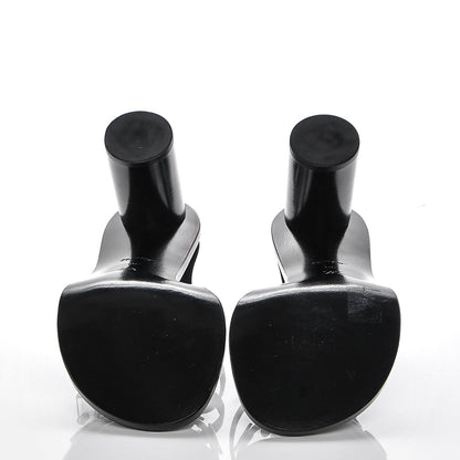 Louis Vuitton Calfskin South Beach Sandal Heels 39 Black White 5 of 7