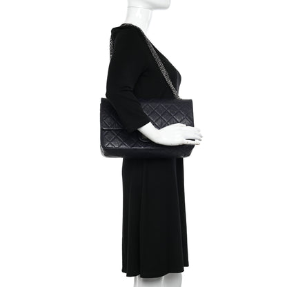 Chanel Aged Calfskin Quilted 2.55 Reissue 227 Flap Navy Blue 2 of 12