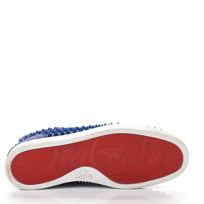 Christian Louboutin Calfskin Mens Louis Spikes Flat Sneakers 43 Neptune 7 of 14