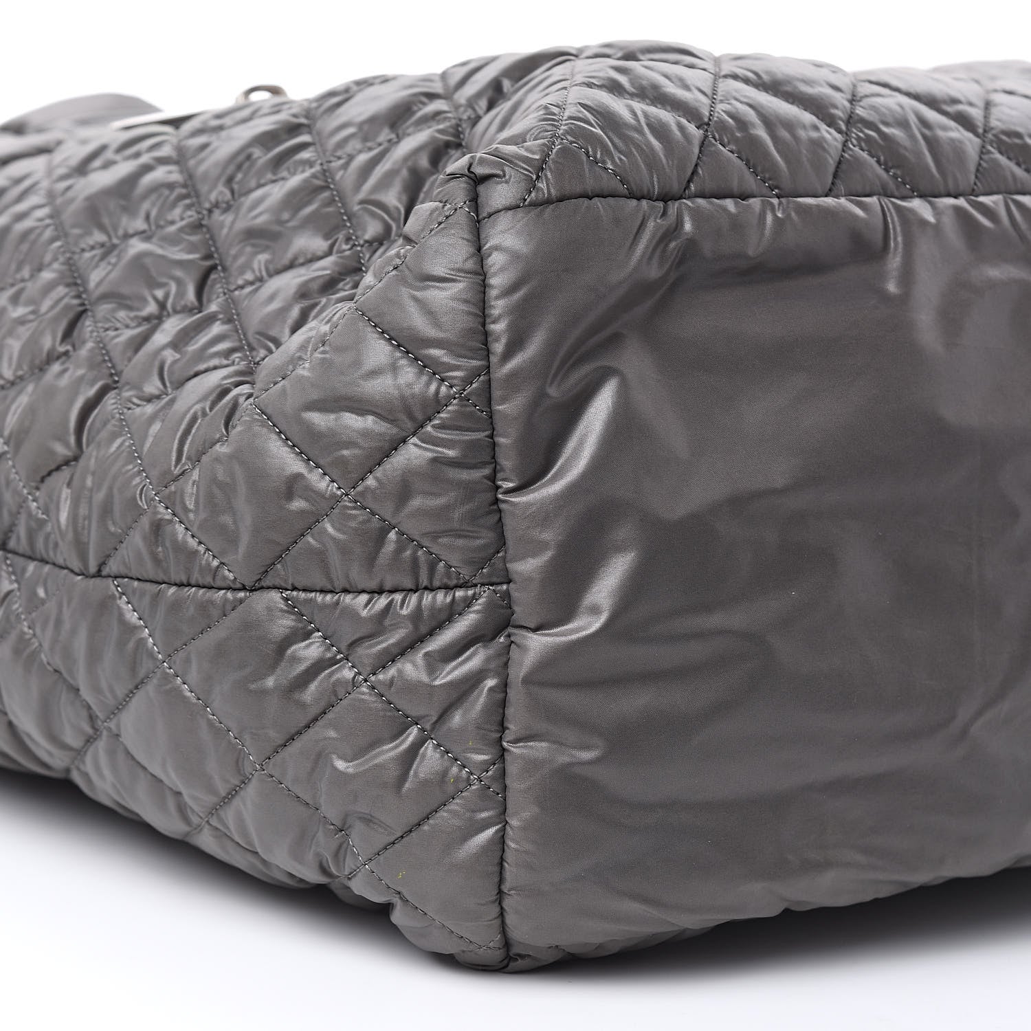 Chanel Nylon Quilted Large Coco Cocoon Tote Grey 8 of 11