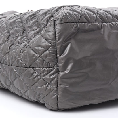 Chanel Nylon Quilted Large Coco Cocoon Tote Grey 8 of 11