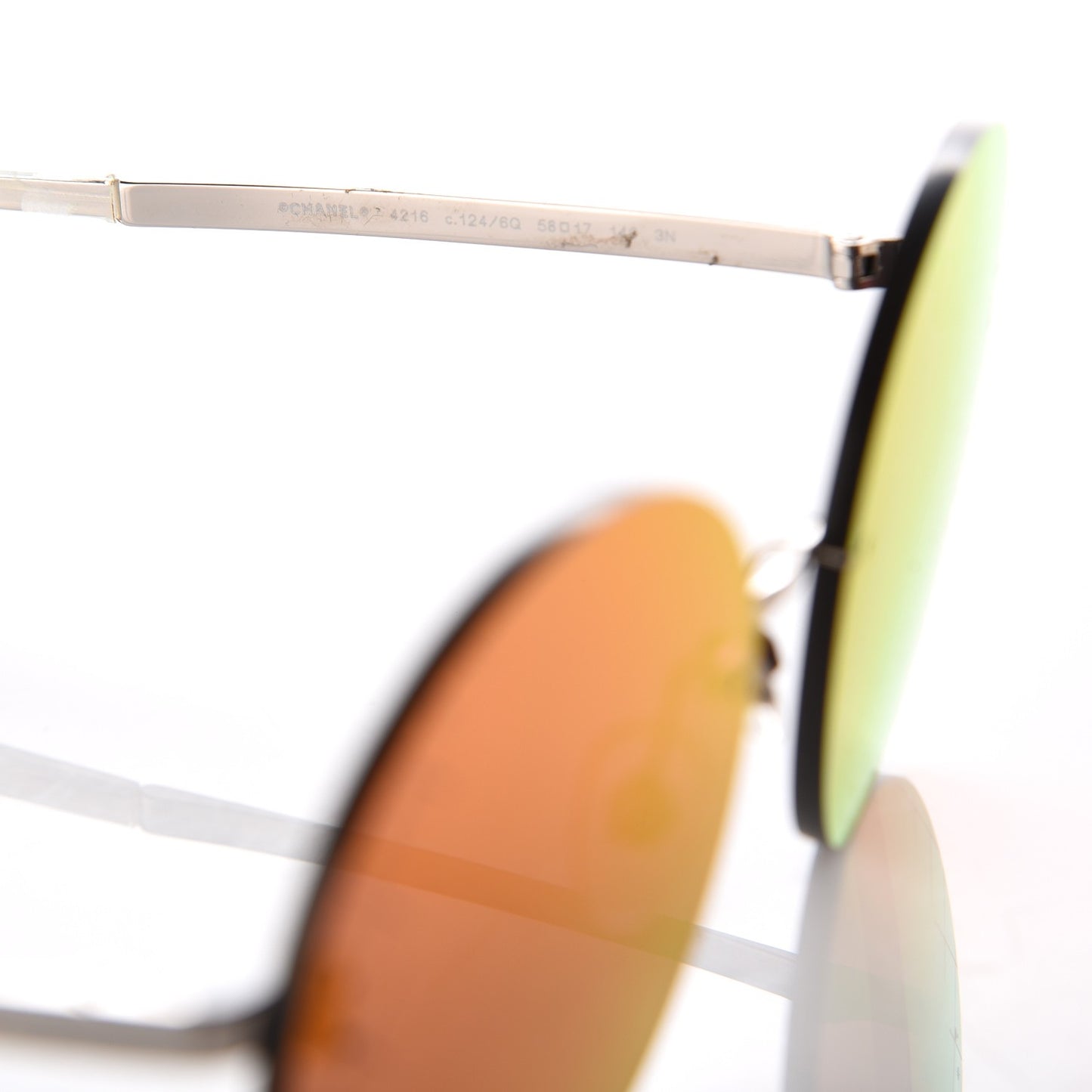 Mirrored Round Sunglasses 4216 Red