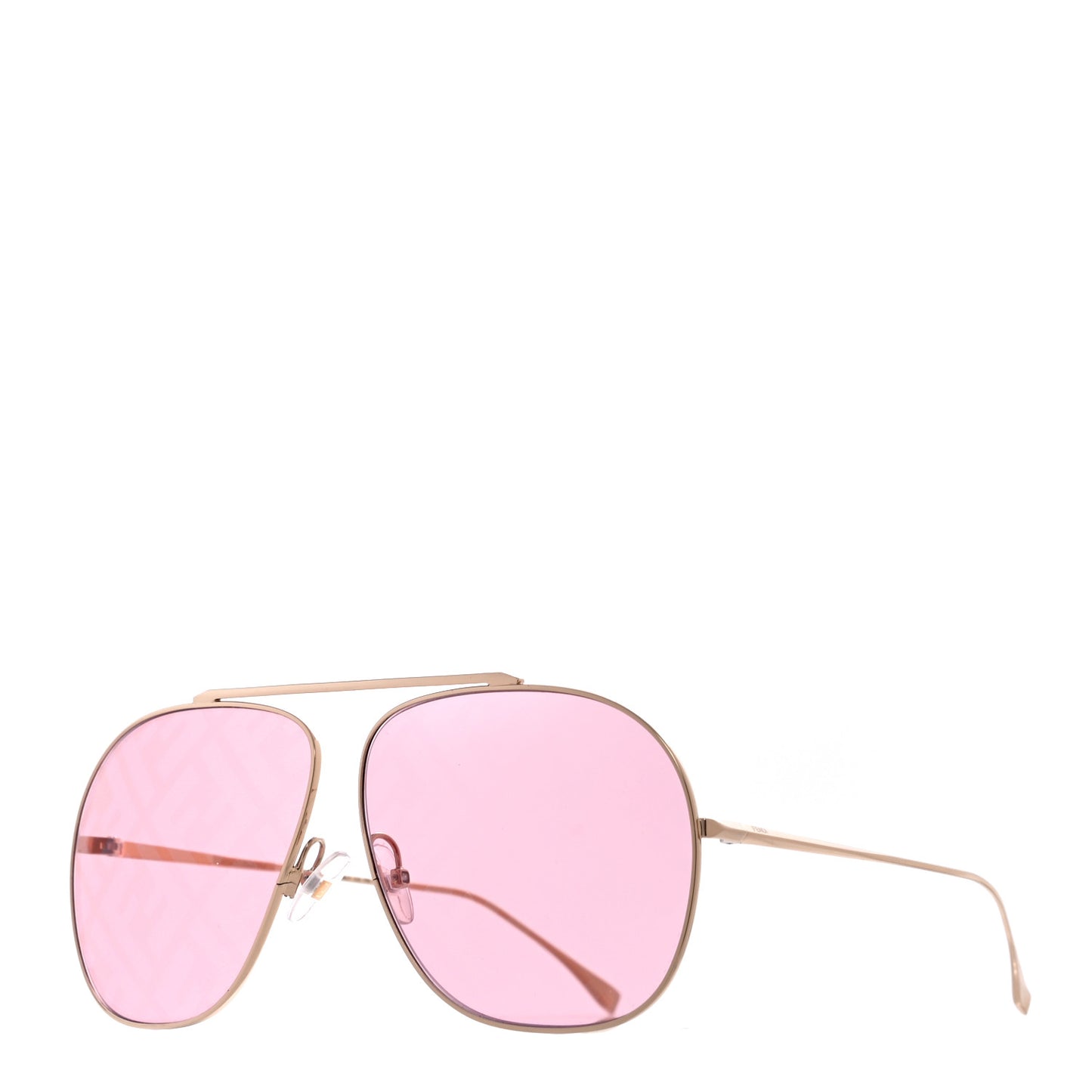 Metal FF Family Aviator Sunglasses FF0407 Pink