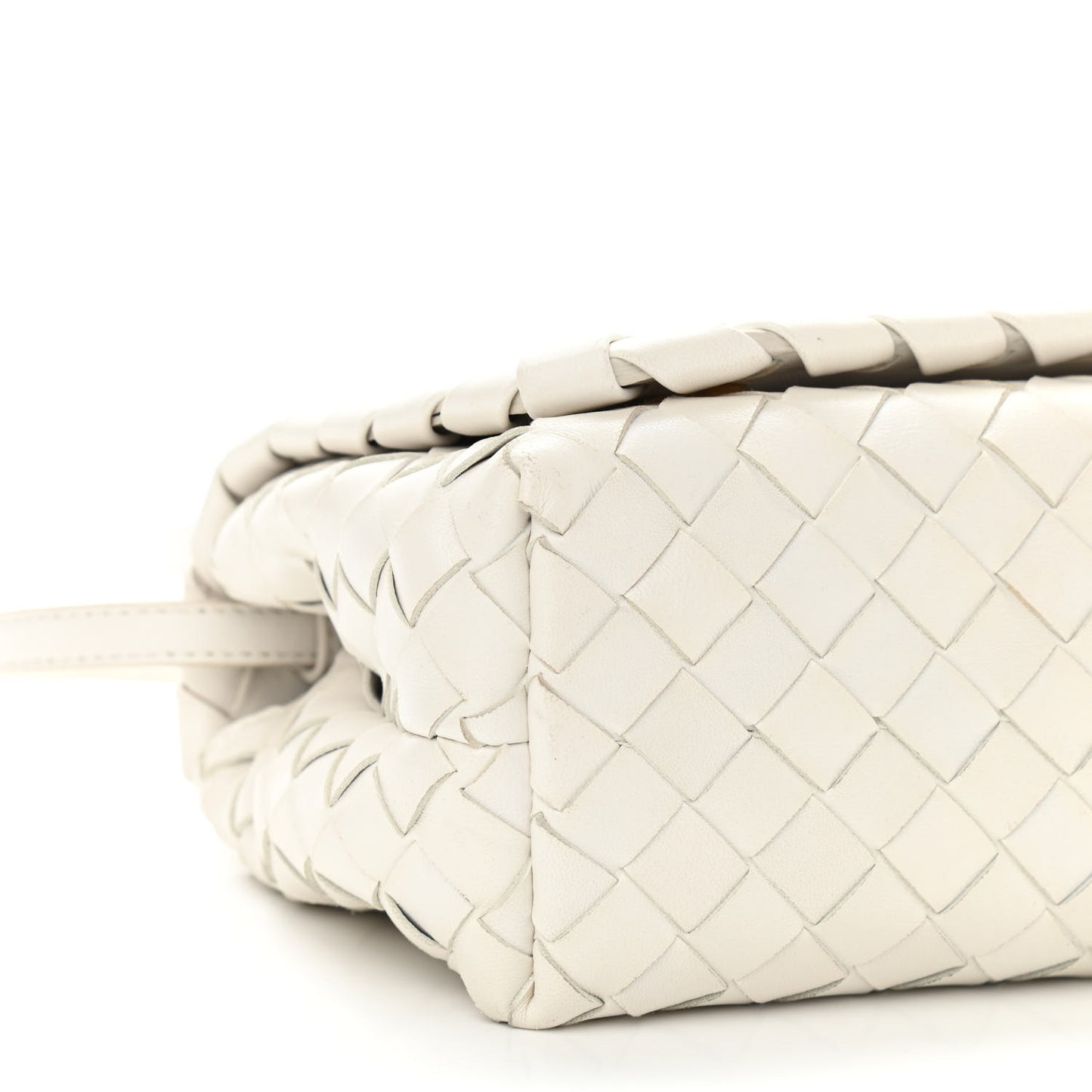 Nappa Intrecciato Shoulder Bag White
