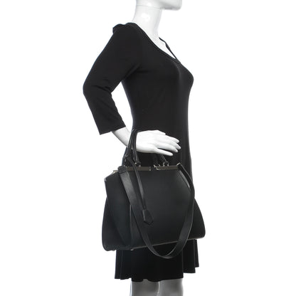 Fendi Vitello Dolce Shiny Nappa Petite 3Jours Tote Black 2 of 10