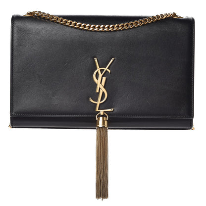 Saint Laurent Smooth Calfskin Medium Classic Monogram Kate Tassel Satchel Black 1 of 9
