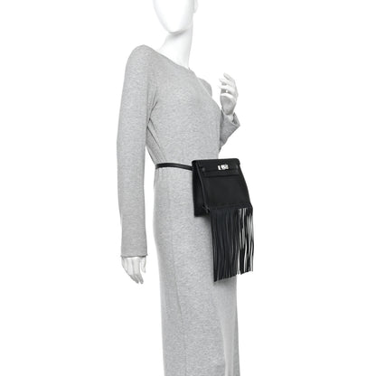 Hermes Swift Kelly Danse Anate Fringed Belt Bag Black 2 of 11