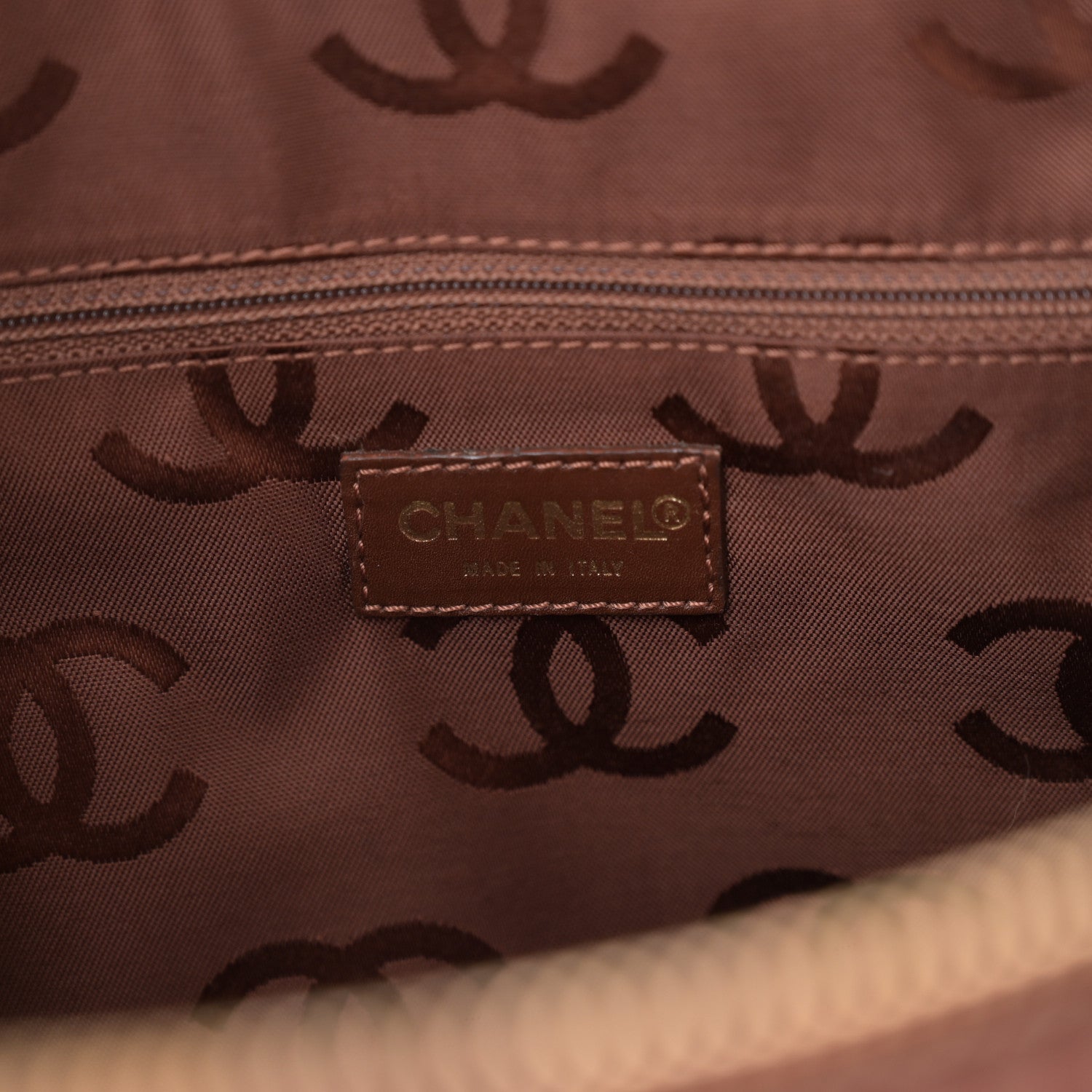 Chanel Calfskin Wild Stitch Vertical Top Handle Bag Brown 6 of 10