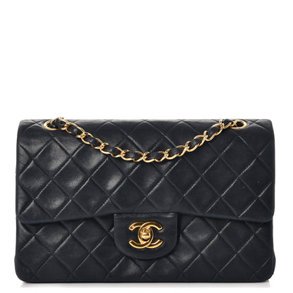 Chanel Lambskin Quilted Small Double Flap Navy 1 of 14