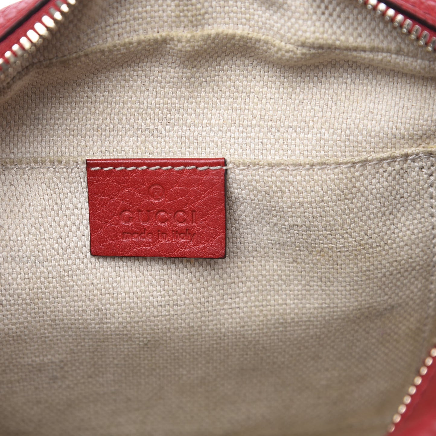 Pebbled Calfskin Small Soho Disco Bag Tabasco Red
