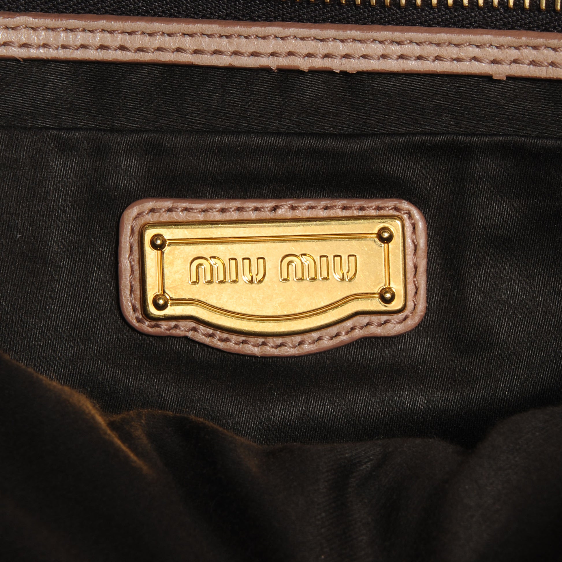 Miu Miu Leather Matelasse Lux Coffer Cammeo 6 of 9