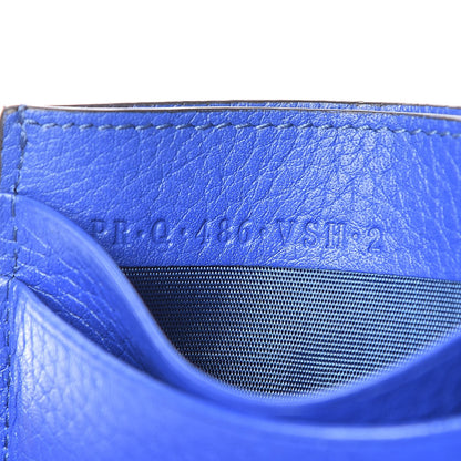 Valentino Garavani Pebbled Calfskin Rockstud Card Holder Acid Blue 8 of 9