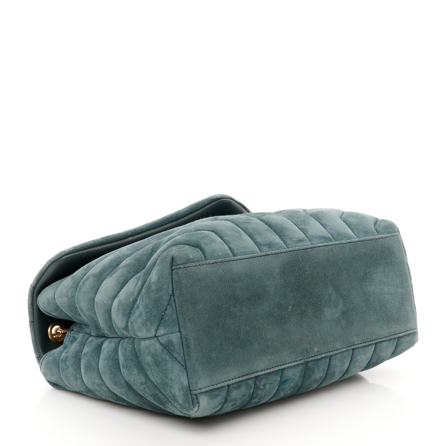 Saint Laurent Suede Calfskin Y Quilted Monogram Small Loulou Chain Satchel Algae 4 of 11
