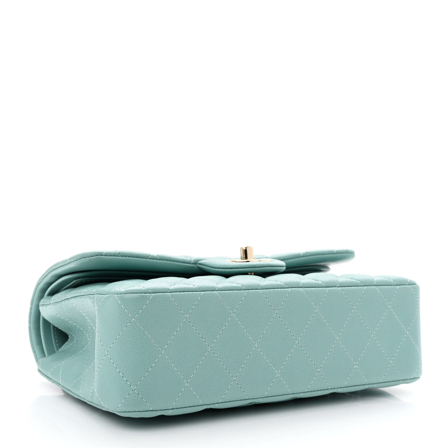 Chanel Caviar Quilted Small Double Flap Light Blue 4 of 10