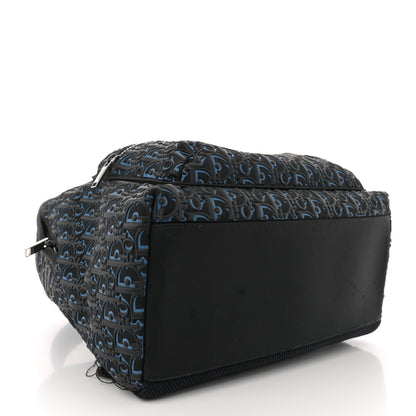 Christian Dior Oblique Rubber Rider Backpack Blue Black 4 of 14