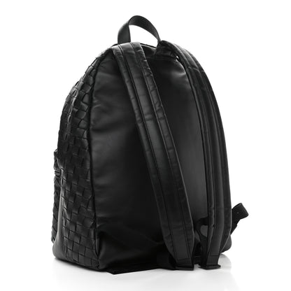 Bottega Veneta Smooth Calfskin Intrecciato Backpack Black 3 of 9