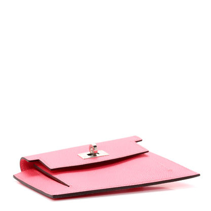 Hermes Epsom Kelly Pocket Compact Wallet Rose Azalee 4 of 7