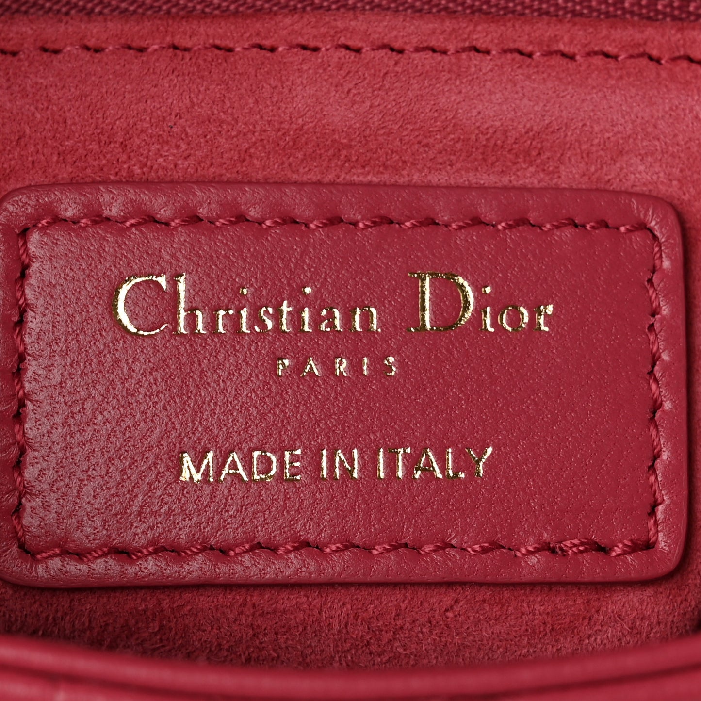 Lambskin Cannage Mini Lady Dior Pink